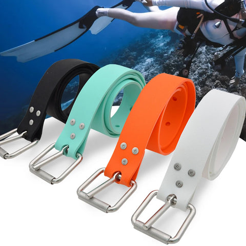 Weight Belt For Diving Spear Fishing Freediving Silicone Scuba Weight Belt Quick-Release Stainless Steel Buckle With 8 Holes