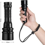 Scuba Diving Flashlight 2000 Lumens IPX8 Waterproof Underwater Aluminium Alloy Dive Torch With Charger Battery Mini Diving Light