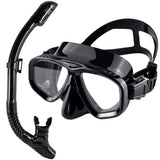 Trockenes Schnorchelset, Tauchmaske, professionelle Taucherbrille, Schwimmbrille, auslaufsicher, beschlagfrei, Weitwinkelobjektive aus gehärtetem Glas, für Erwachsene und Jugendliche