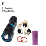 Waterproof IPX8 Diving Flashlight L2 LED Scuba Diver Diving Light 100M 26650 Waterproof Lantern Camping Fishing LED Torch