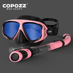 COPOZZ Professional Diving Scuba Mask No Fogging Snorkeling Scuba Dive Glasses Seal Diving Tempered Glass Mask Goggles Men Women