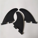 3 PCS Surf FIN F II High Quality Fiberglass Plastic Black/White Surfboard Size M Surfing Tri Fins