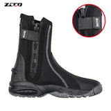 5mm Dive Boots Wetsuit Neoprene Boots With Side Zipper For Men Snorkeling Scuba Diving Water Sports Accessories