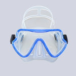 Diving Mask Swimming Goggles Scuba Snorkel Silicone Skirt Tempered Glass Panoramic HD For Adult Youth Anti-Fog with Nose Cover