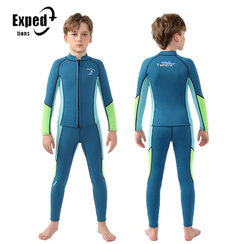 Snorkeling Surfing Swimming Suit Boy Girl Diving Clothes Kids Neoprene Split Wetsuit 2.5mm Thermal Keep Warm Diving Suit