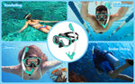 Snorkel Mask 3 Windows Panoramic Wide View HD Three-Lens Adjustable Scuba Snorkeling Swimming Diving For Adults and Kids