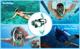 Snorkel Mask 3 Windows Panoramic Wide View HD Three-Lens Adjustable Scuba Snorkeling Swimming Diving For Adults and Kids