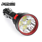 8000 Lumens 4*XHP70 Underwater Super Brightness Diving Flashlight 26650 Waterproof Scuba flash light 3-Modes Dive headlight