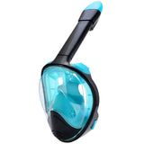 Full Face Snorkel Mask Snorkeling with Camera Mount 180 Degree Panoramic View Anti-Fog Anti-Leak Snorkeling Set for Adult Kids