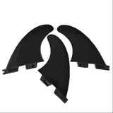 3 PCS Surf FIN F II High Quality Fiberglass Plastic Black/White Surfboard Size M Surfing Tri Fins