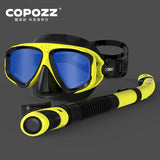 COPOZZ Professional Diving Scuba Mask No Fogging Snorkeling Scuba Dive Glasses Seal Diving Tempered Glass Mask Goggles Men Women