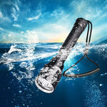 Powerful LED Diving Flashlight Super 8000LM 3/5LED Professional Underwater Torch IP8 Waterproof rating Lamp Using 18650 Battery