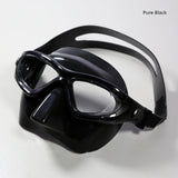 We-Fans Extreme Low Volume Free Diving Mask Scuba Snorkeling Spearfishing Black Silicon Mask Swimming Goggles For Scuba Dive