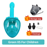 Underwater Snorkeling Full Face Children Swimming Mask Set Scuba Diving Respirator Masks Anti Fog Safe Breathing for Kids Adult