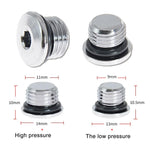 2 Pieces Diving Regulator Port Plug 3/8'' 7/16'' Low Pressure Scuba Regulators Screws