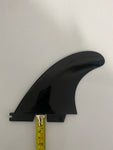 3 PCS Surf FIN F II High Quality Fiberglass Plastic Black/White Surfboard Size M Surfing Tri Fins