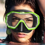 Snorkel Mask 3 Windows Panoramic Wide View HD Three-Lens Adjustable Scuba Snorkeling Swimming Diving For Adults and Kids