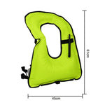 61*45cm Adults Swim Vest Inflatable Life Jacket Snorkel Kayaking Boating Drifting Buoyancy Safety Vest Swimming Aid Equipment