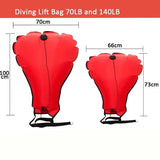 Diving Buoyancy Lift Belt High Visibility 70lbs/140lbs Nylon Overpressure Valve Scuba Salvage Lift Bag For Scuba Snorkeling