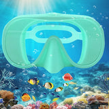 Diving facial mirror, anti -fog 180 ° snorkeling facial mirror, deep water diving mask diving goggles with respiratory tube