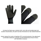 3mm Kevlar Diving Gloves Cut Resistant Keep Warm Black Gloves for Spearfishing Snorkel Swimming Undrwater Work Dive Accessories